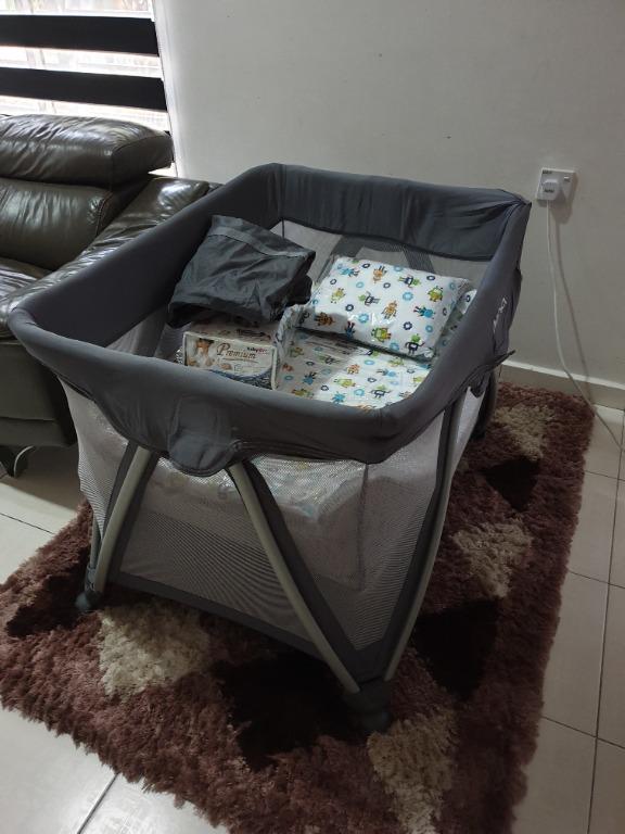 Nuna Sena Travel Cot Graphite Babies Kids Baby Nursery