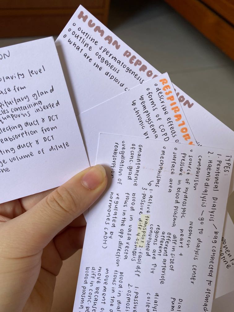 O level biology flashcards, Hobbies & Toys, Books & Magazines