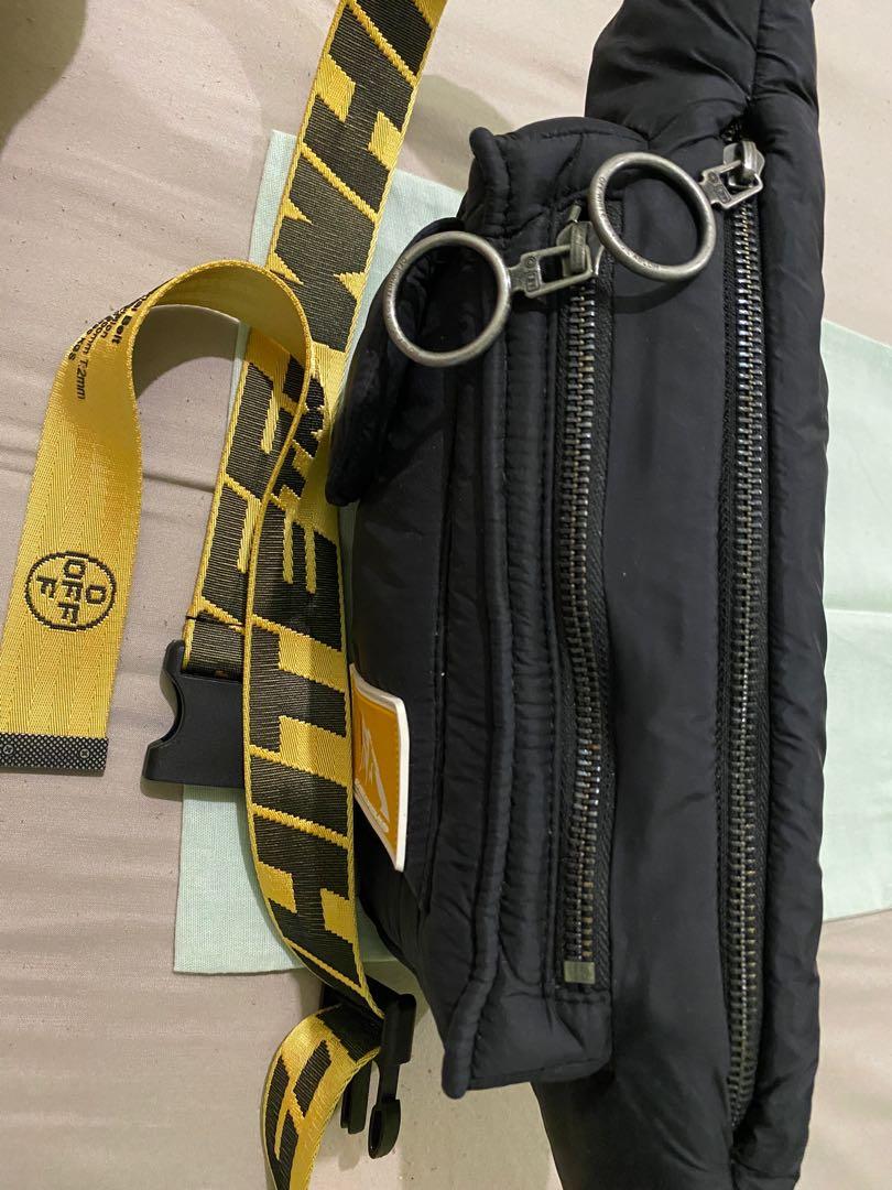 Off white industrial belt bag top