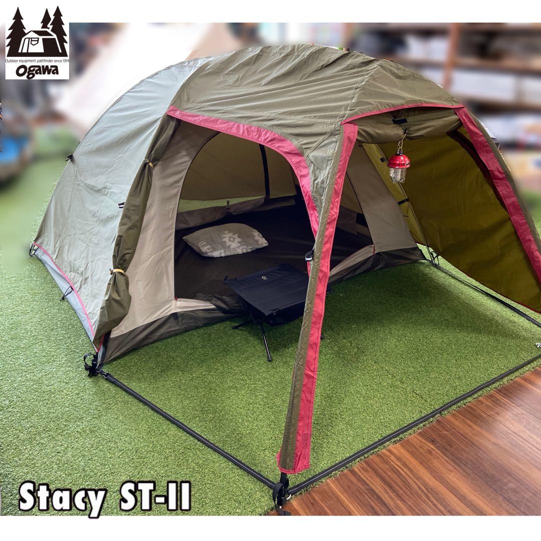 Ogawa 2人戶外露營帳篷Stacy ST-II 卡其及紅色2616000020, 運動產品