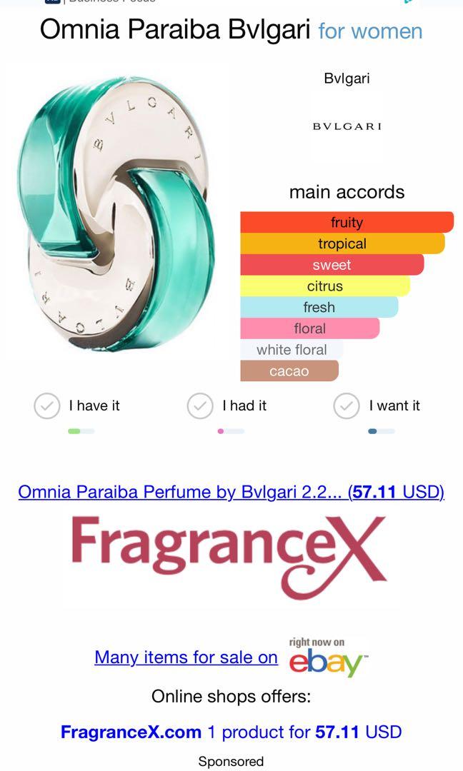 Bvlgari omnia sales paraiba notes