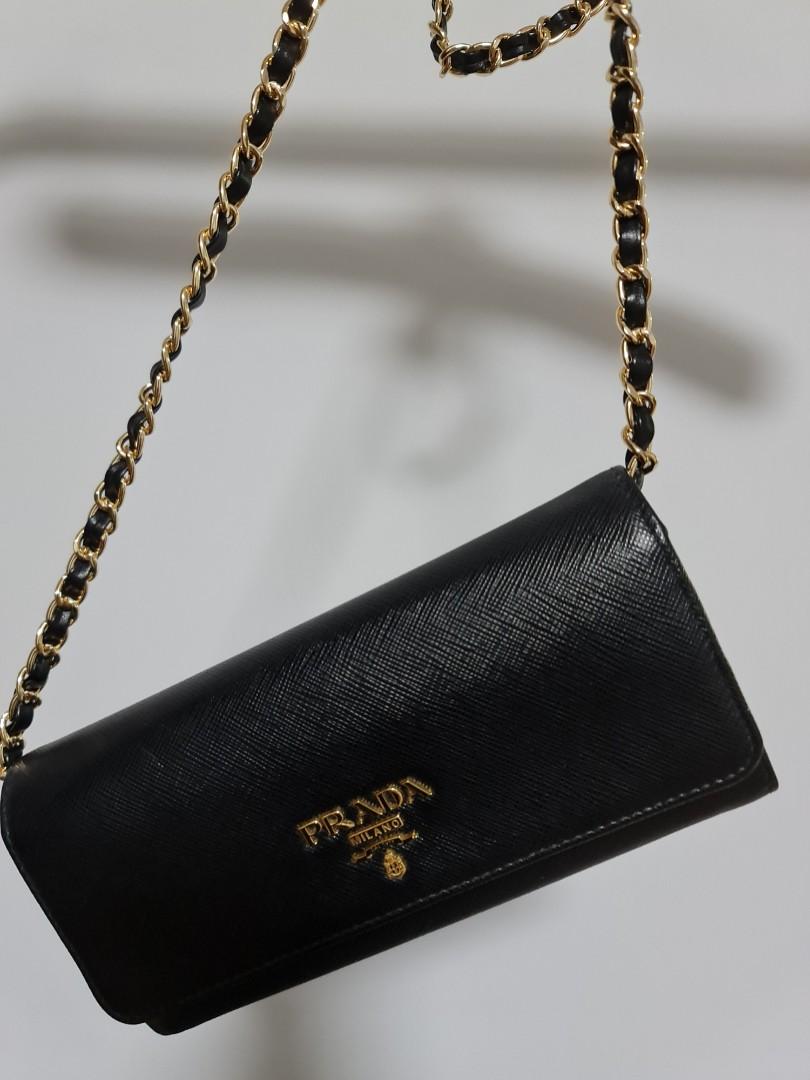 Prada Saffiano Multic (nero + ibisco), Women's Fashion, Bags 