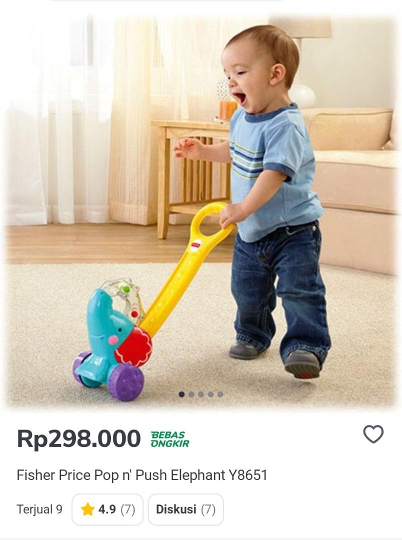 Fisher price pop n push elephant hotsell