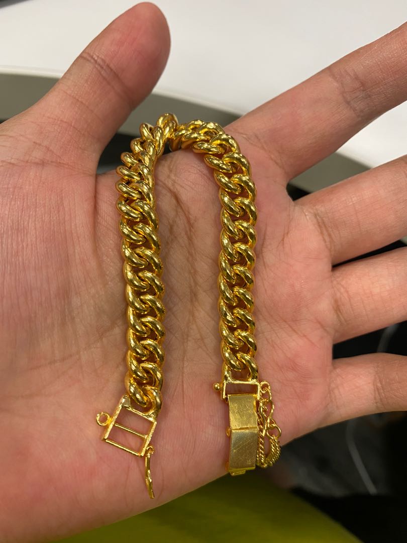 Rantai Tangan Emas 916 Gajah Licin Women S Fashion Jewellery On Carousell