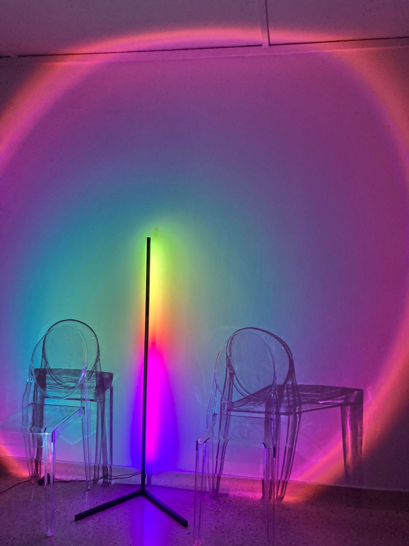 Warm Light & RGB Bedroom Standing Corner Lamp Ambient Light, Furniture