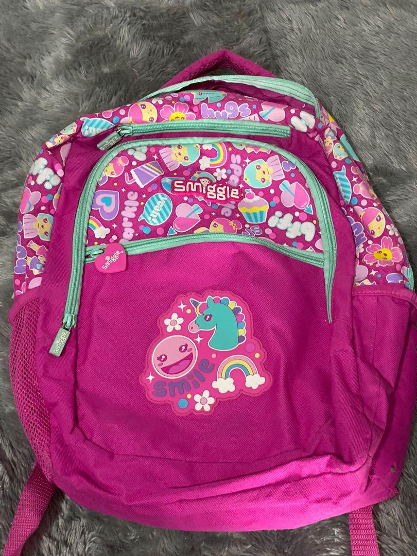 smiggle pink backpack