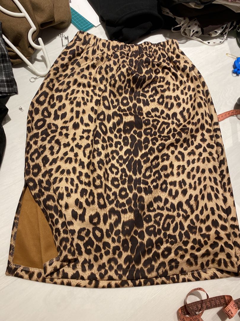 suede leopard skirt