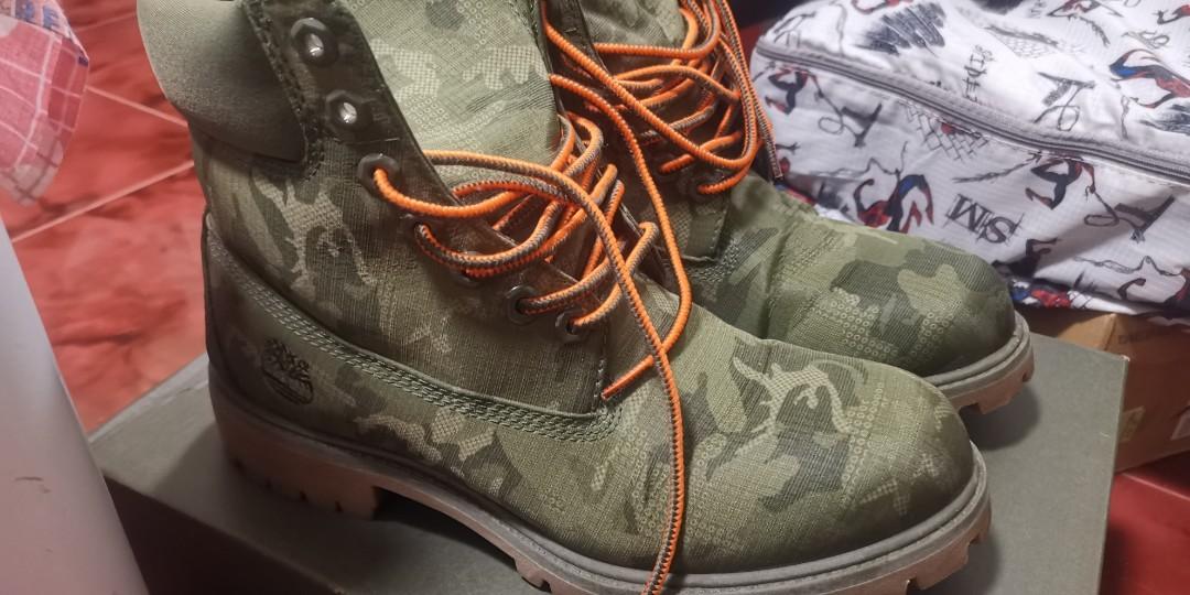 Timberland Boots Camo Men s Fashion Footwear Boots on Carousell