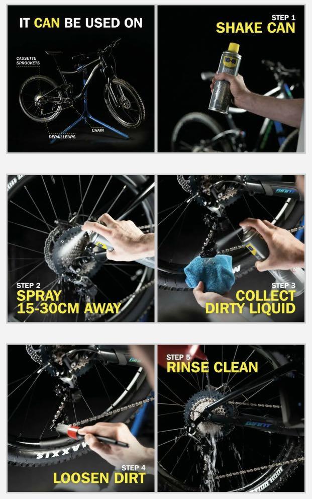 WD40 Bike Lubricant Degreaser Bicycle WD 40 Dry Wet Yishun Foldable