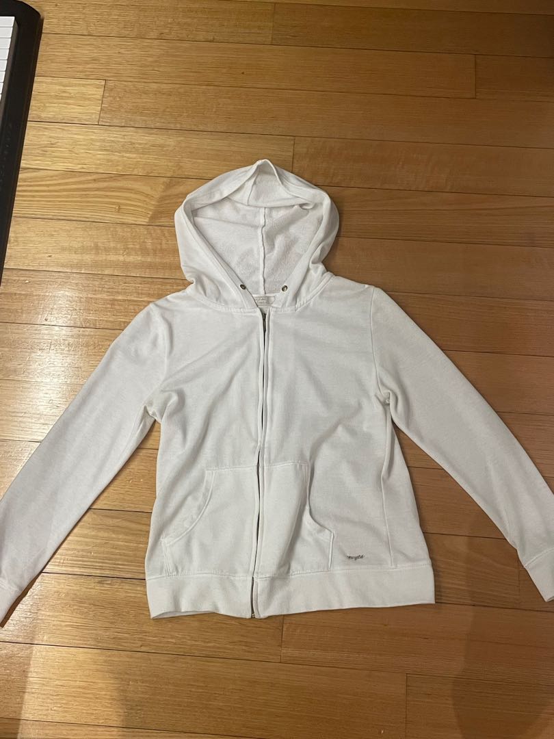 White hoodie zip up hotsell