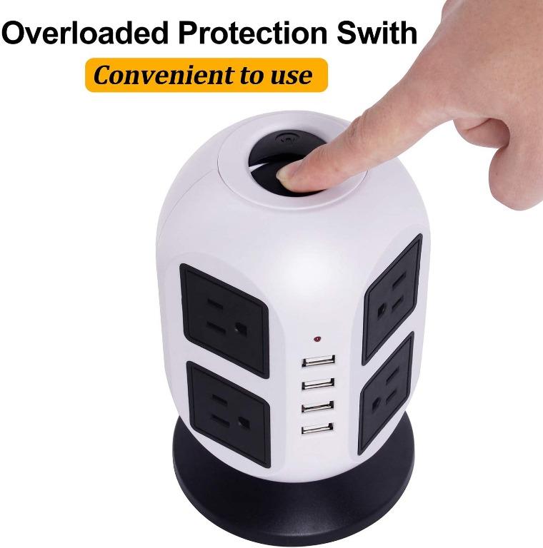 X4785 Power Strip Tower, Surge Protector Electric Charging Station