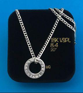 18K Saudi Gold whitegold Bulgari  necklace