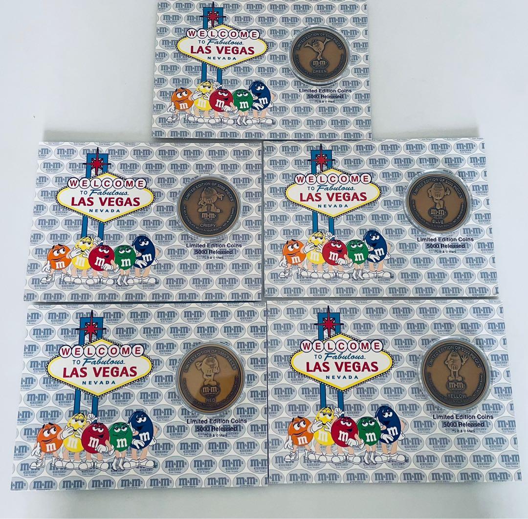 全新M&Ms紀念幣限量5000個每個有編號美國拉斯維加斯M&Ms世界M&Ms World 絕版一套5個, 興趣及遊戲, 收藏品及紀念品, 錢幣-  Carousell