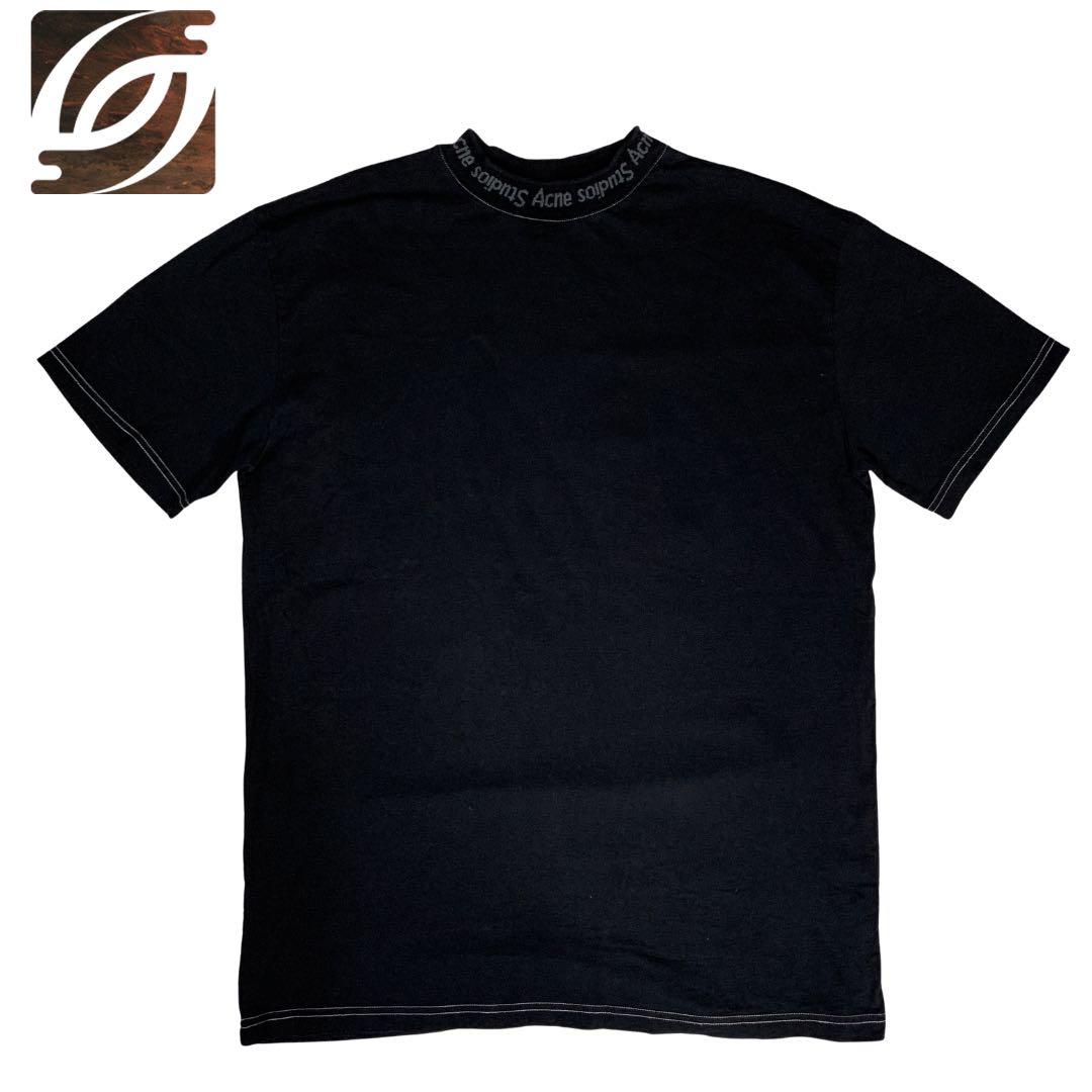Acne Studios Neck Logo Gojina Dyed Tee Shirt, Men's Fashion, Tops