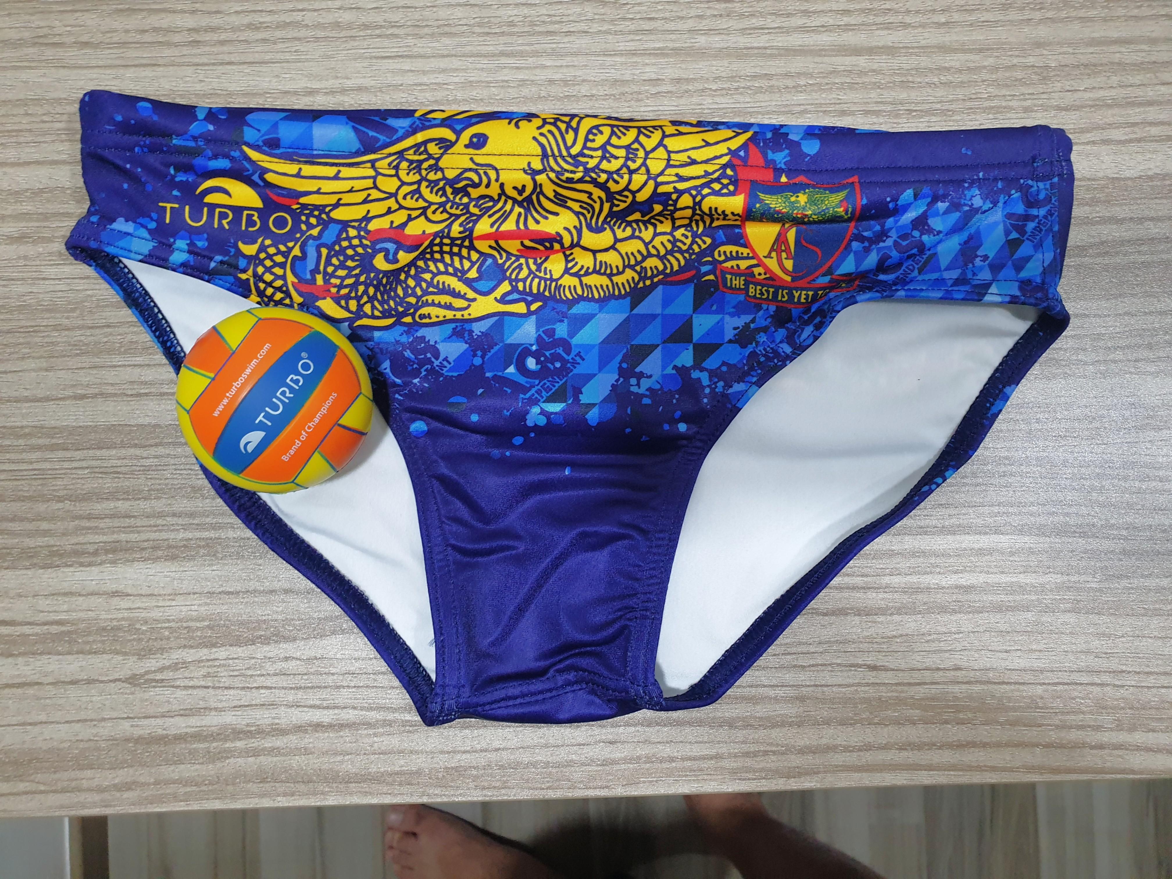 ACS (I) Waterpolo swim trunk, Men's Fashion, Bottoms, Swim Trunks ...