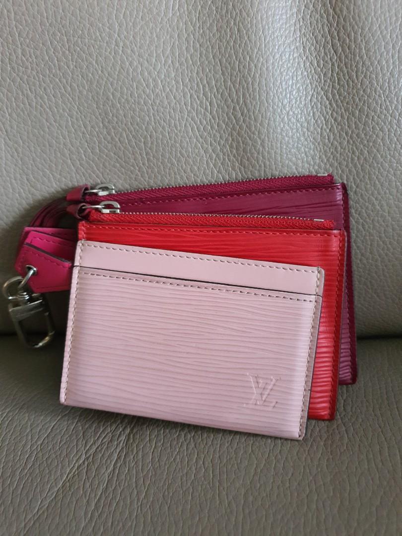 Louis Vuitton Multicolor Pink Epi Leather Trio Card Case Wallet