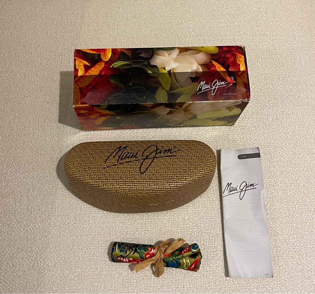 Authentic Maui Jim sunglasses box hard casing leaflet protective n clean cloth new