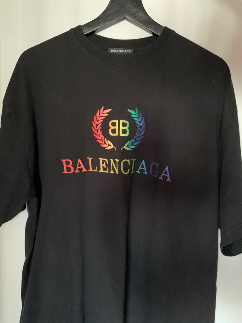 balenciaga tee rainbow