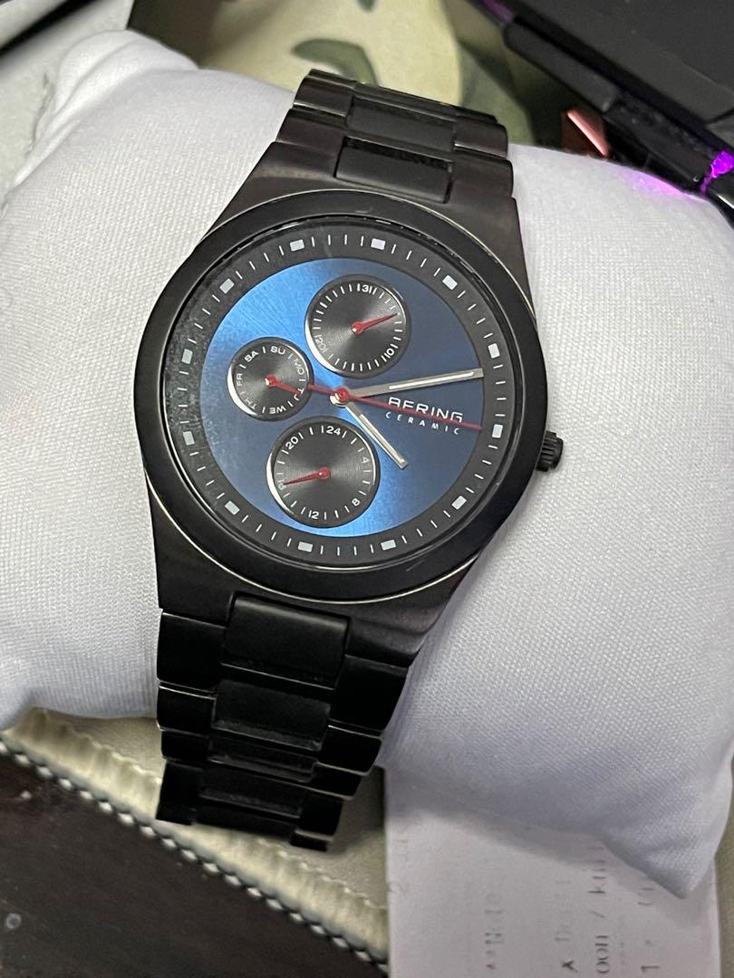 Bering ceramic 32339 788 Blue 39 mm Men s watch Men s Fashion