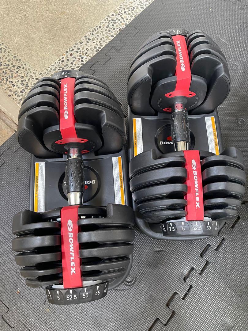 Bowflex SelectTech 552 Adjustable Dumbbells pair Weight Bench Sports Equipment Exercise Fitness Weights Dumbbells on Carousell