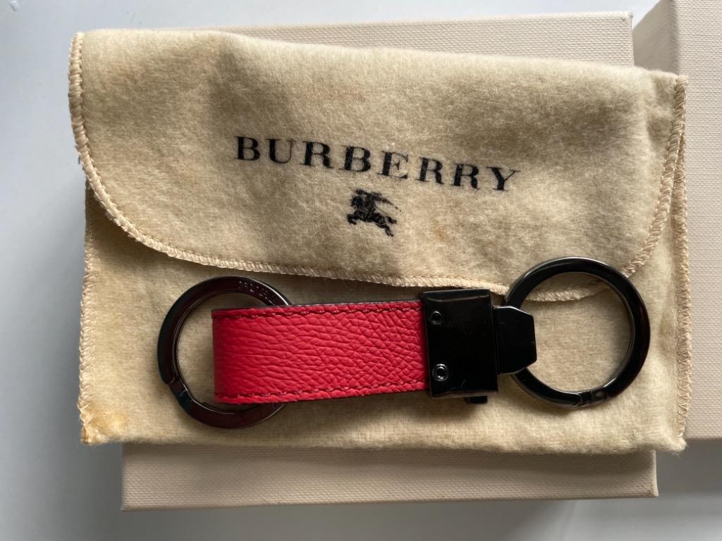 Burberry Leather Keychain (New), Luxury, Bags & Wallets on Carousell
