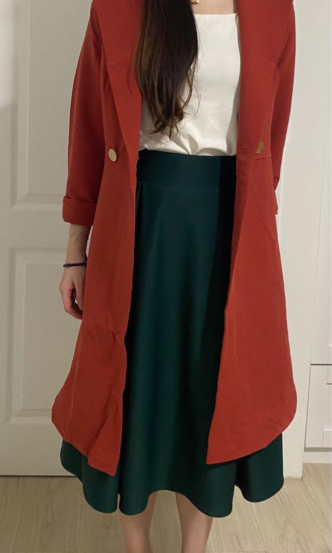 Burnt Orange Autumn Winter Coat Jacket