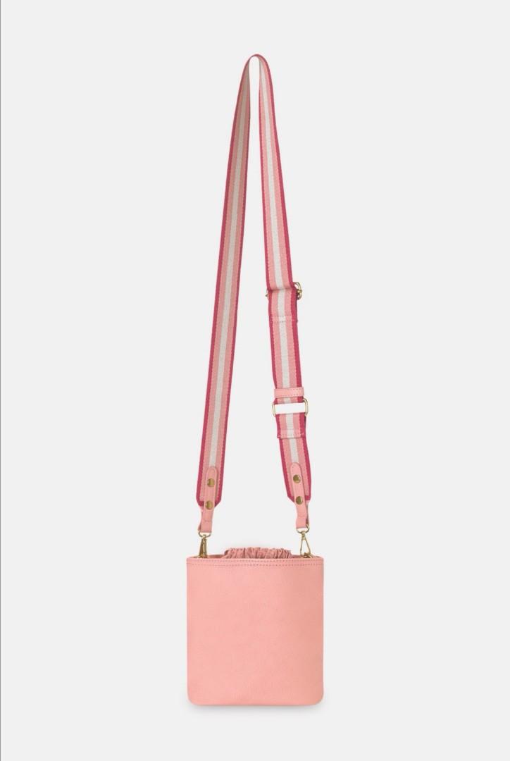 Cath Kidston Small Leather Bucket Cross Body Bag Pink
