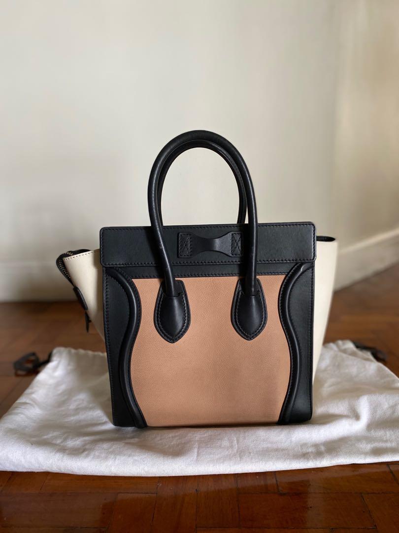 Celine tricolor micro luggage bag discount