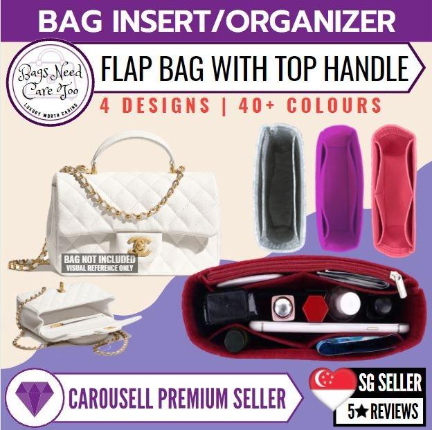 Chanel Flap bag with top handle bag organiser inner bag insert organizer  prevent stain