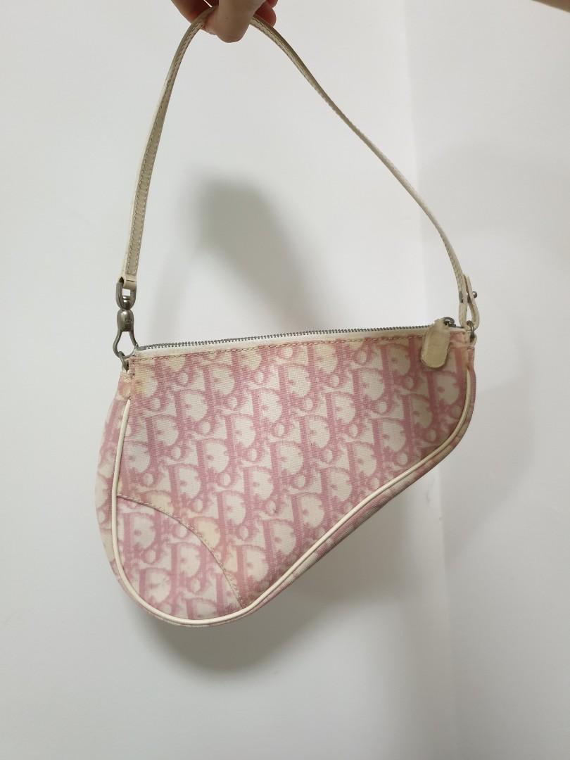 CHRISTIAN DIOR Oblique Trotter Mini Saddle Bag(Light Pink) – Moschinm