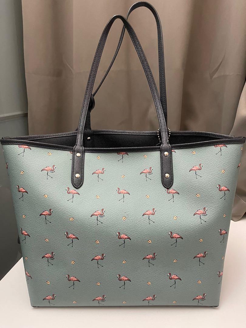flamingo coach tote