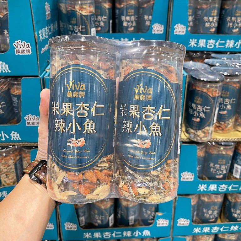 台灣costco 代購 萬歲牌米果杏仁辣小魚 嘢食 嘢飲 包裝食物 即食食物 Carousell