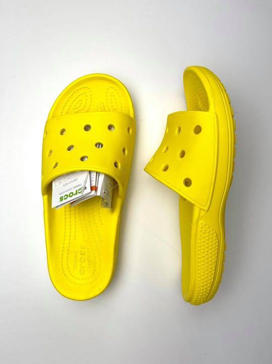 Yellow slide outlet crocs