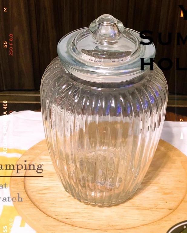 DAISO® JAPAN Glass Cookie Jar ♡ Bought in Japan Store ♡ Thick Glass