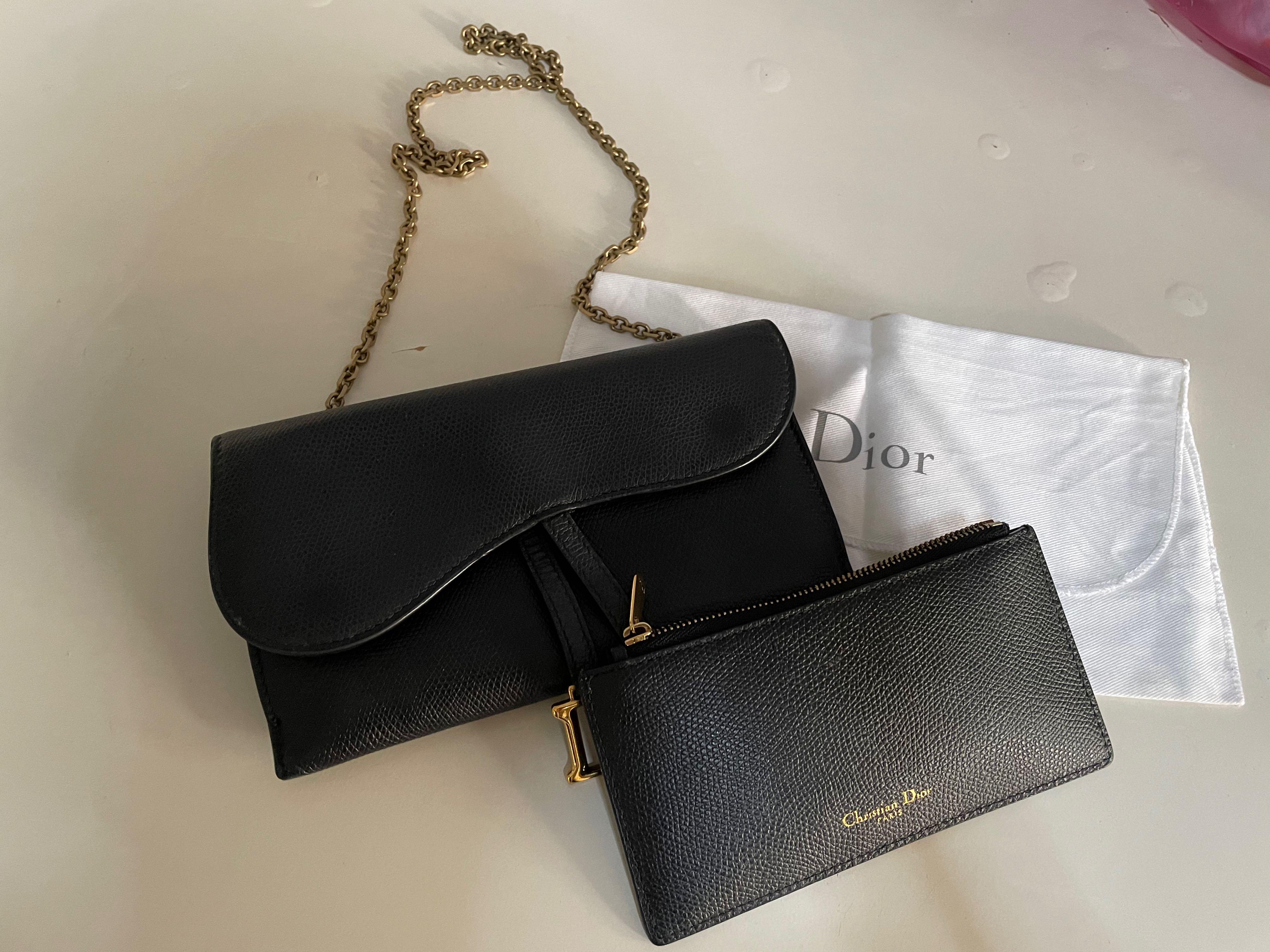 Dior saddle wallet on chain, Luxury, Bags & Wallets on Carousell