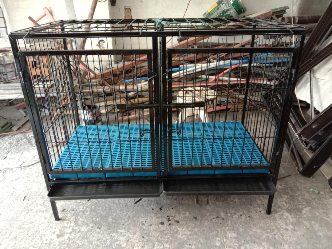 Steel matting sales dog cage