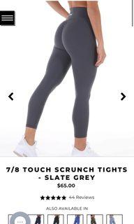 Elite Eleven 7/8 touch scrunch tights- slate grey