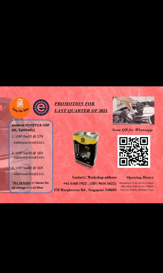 Synthetic Engine oil(Italian) 5W30/5W40, Car Accessories, Car