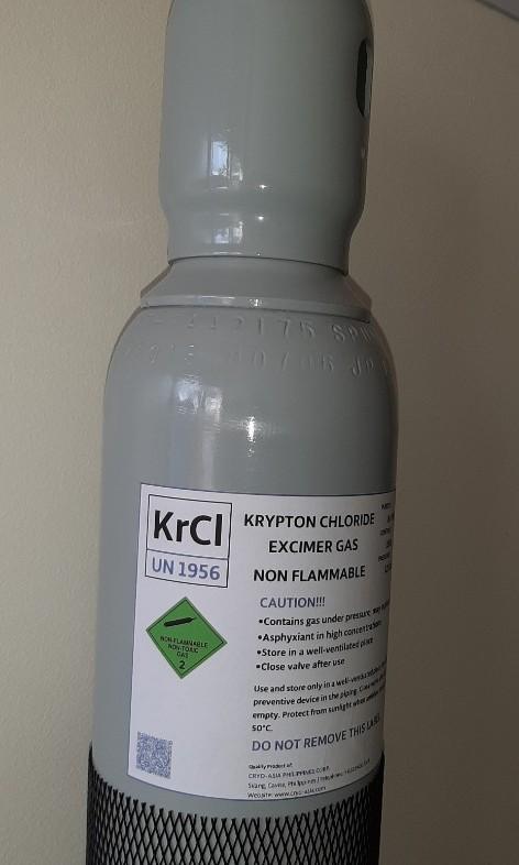 Excimer Laser Gas (ArF) (Category: Construction & Building Materials) located in Silang. Submitted by cryo-asia (Listing ID 268802423, Image 1). Description: Excimer Gas (Argon Fluoride-ArF) 1400 liters content; 1800 psi Mixture of Argon, Helium & Neon / or Krypton & Chloride Excimer laser gas.