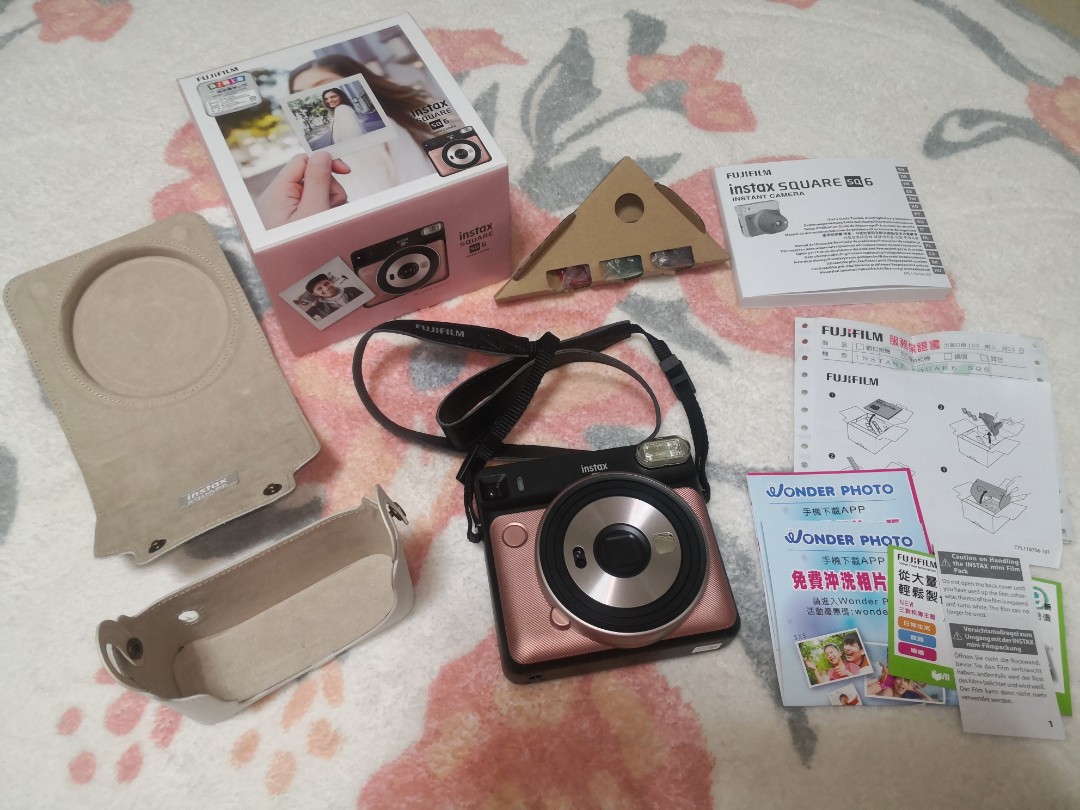 FUJIFILM 富士INSTAX SQUARE SQ6 正方形拍立得相機腮紅金色, 相機攝影