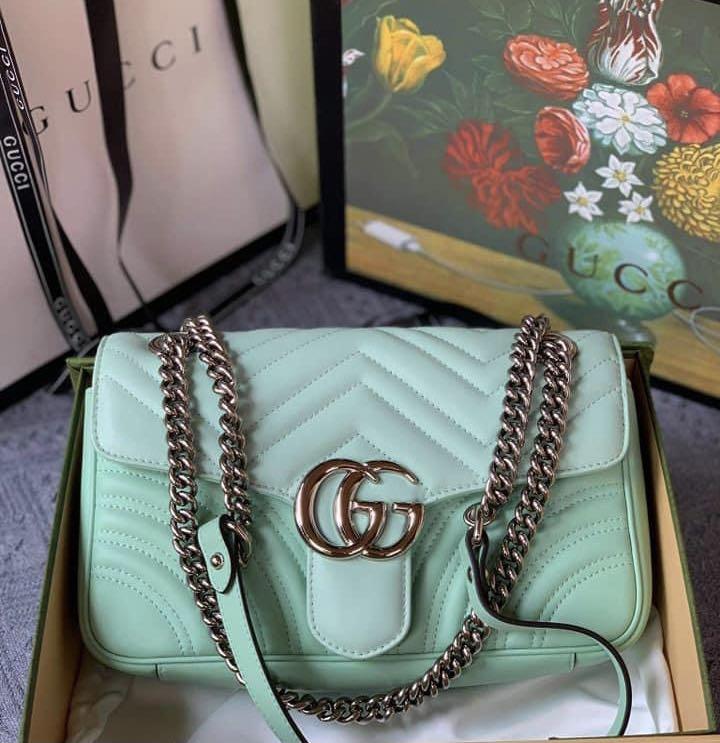 Gucci marmont pastel green deals