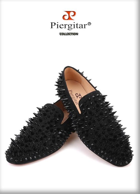 All gold spiked loafers discount