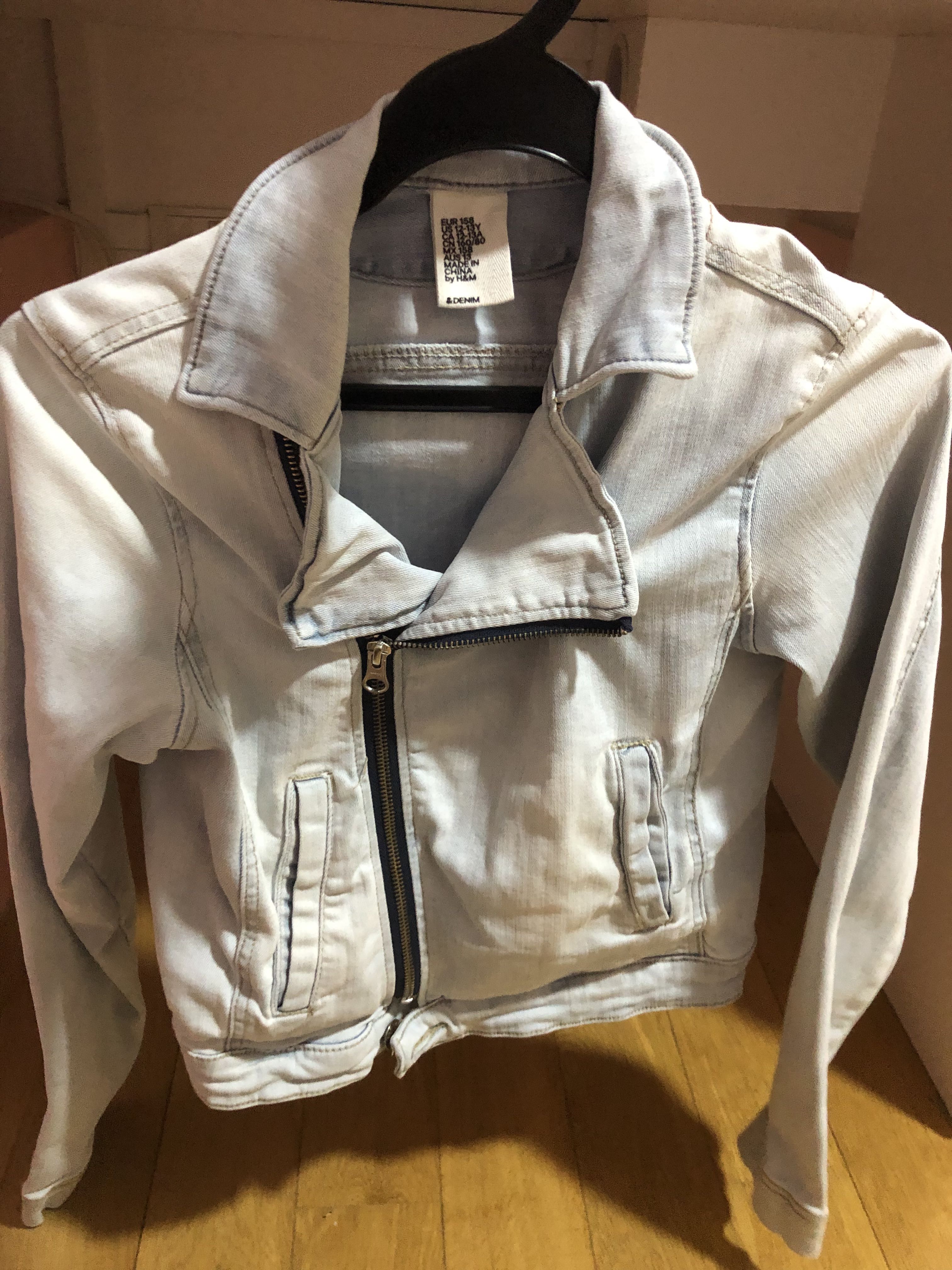 H and m girls denim jacket store
