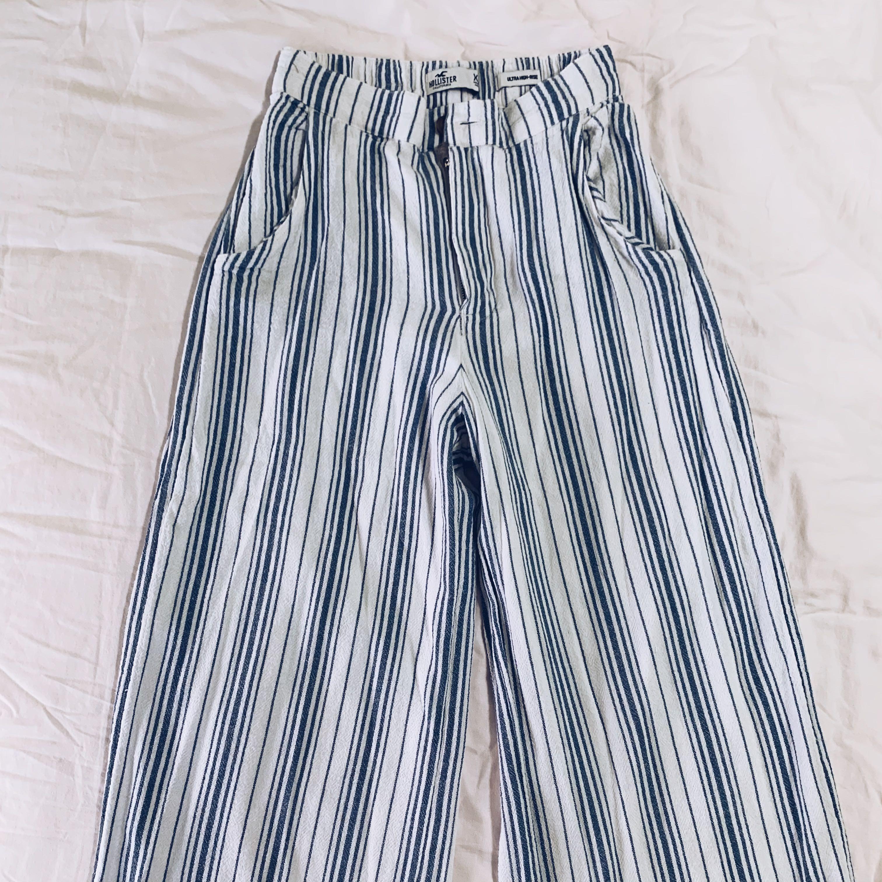 Hollister Striped Linen Pants, Women's 