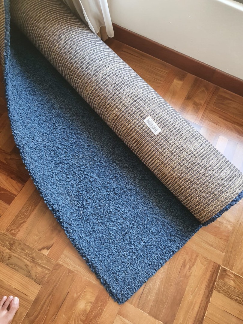 Ikea Navy blue Rug, Furniture & Home Living, Home Decor, Carpets, Mats