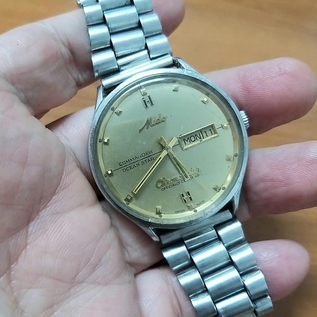 Jam Tangan MIDO CHRONOMETER Gold dial ORIGINAL