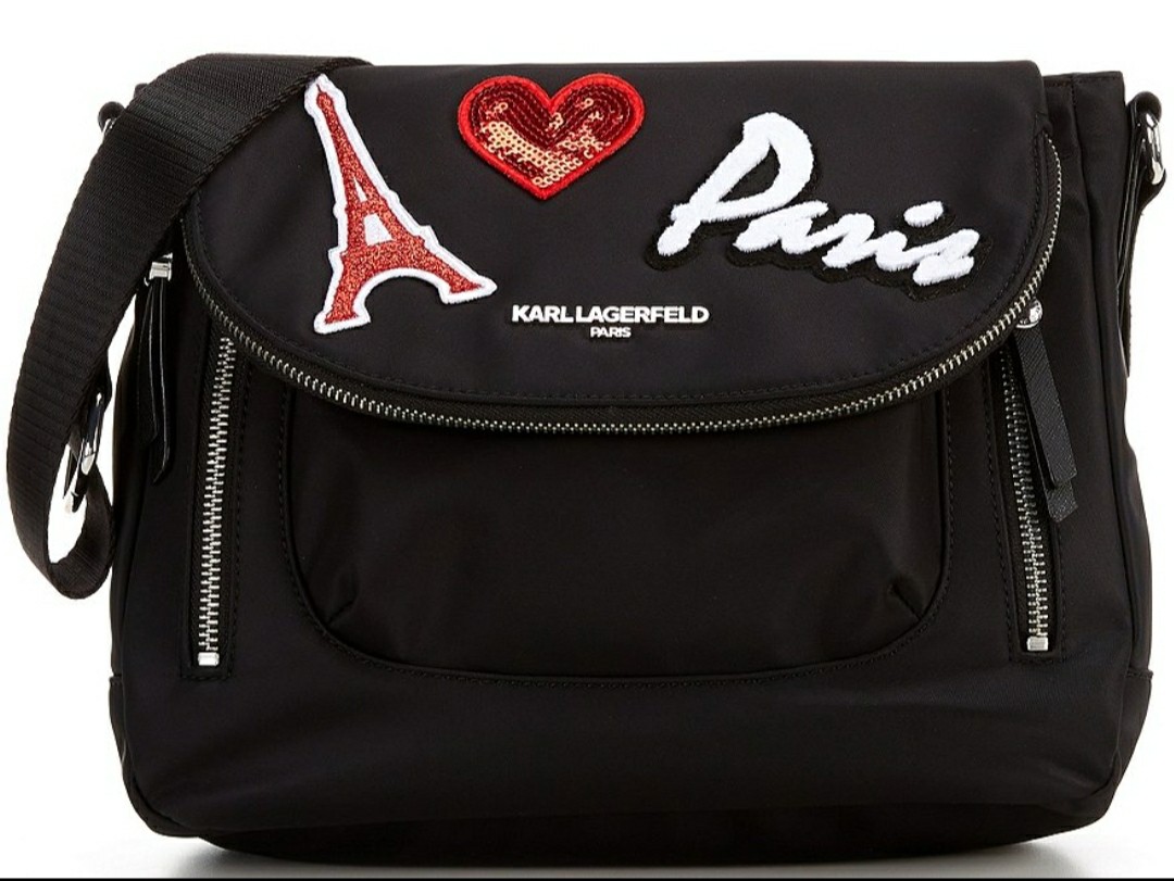 KARL LAGERFELD PARIS, the Cara Messenger Crossbody, Women's Fashion