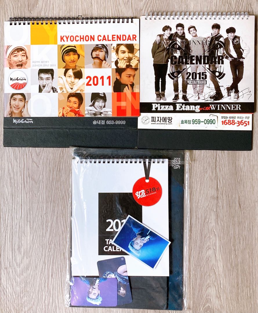 Free Kpop Calendars (Super Junior/Winner/Big Bang Taeyang), Hobbies