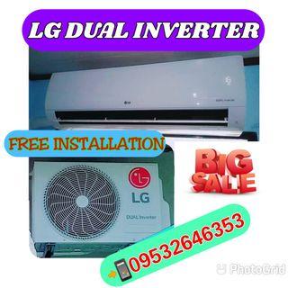LG DUAL INVERTER SPLIT TYPE AIRCON BRAND NEW SEALED WITH FREE INSTALLATION ‼️