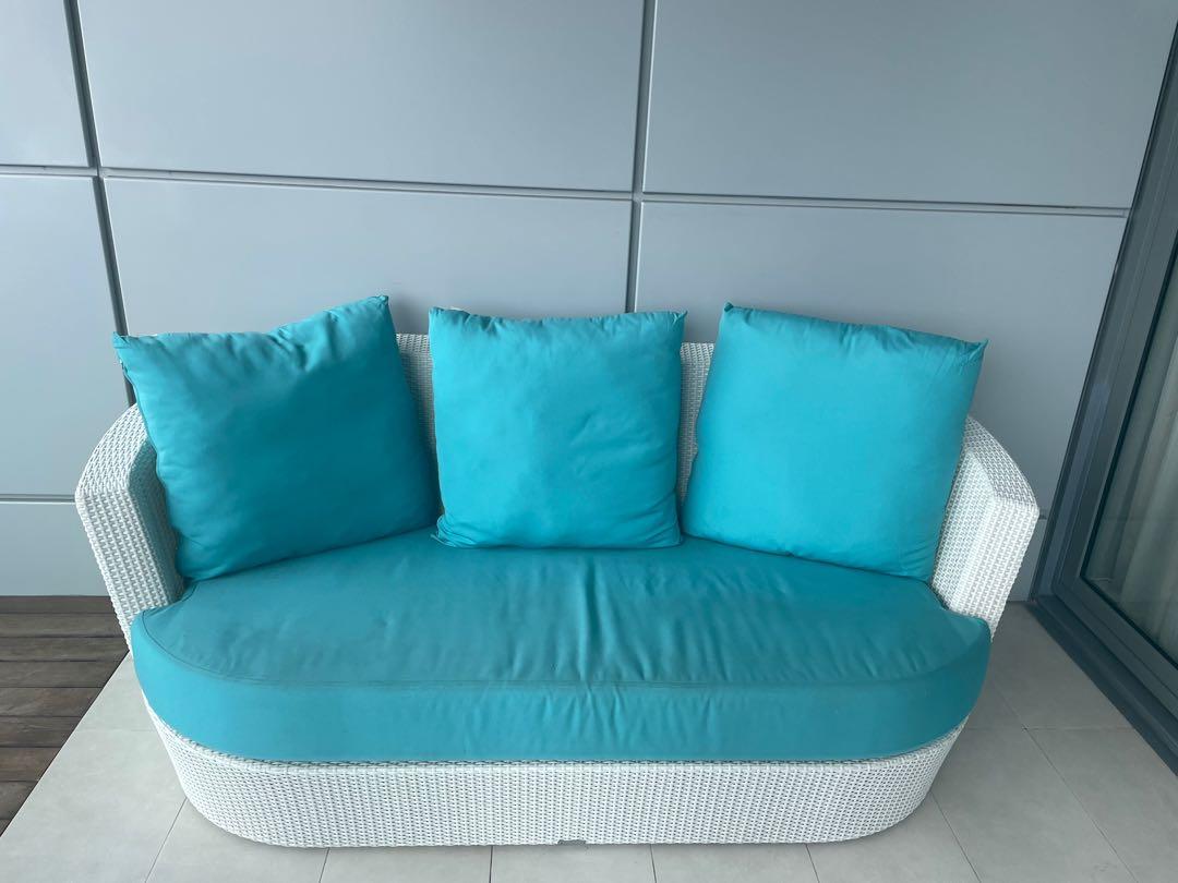 Luxury rattan sofa, Furniture & Home Living, Outdoor Furniture on Carousell